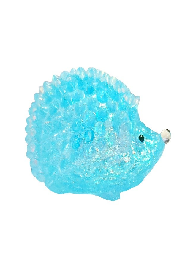 EVDERS 1Pcs Hedgehog Squishy Sugar Ball, Slow Rise Hedgehog Squishy Sensory Fidget Toys for Kids, Easter Basket Stuffers, Glitter Stress Relief Sugar Balls for Party Favors, Autism, ADHD (Blue) - Image 2